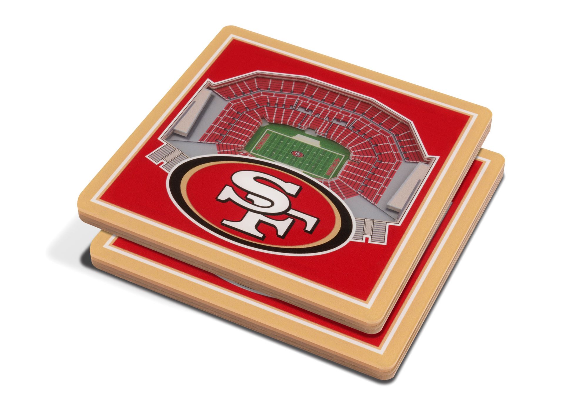 YouTheFan San Francisco 49ers Stadium View Coaster Set product image