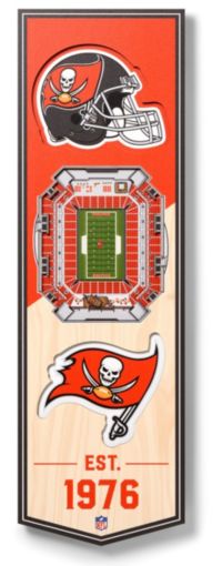 YouTheFan Tampa Bay Buccaneers 3D Stadium Banner - 6 x 19 in