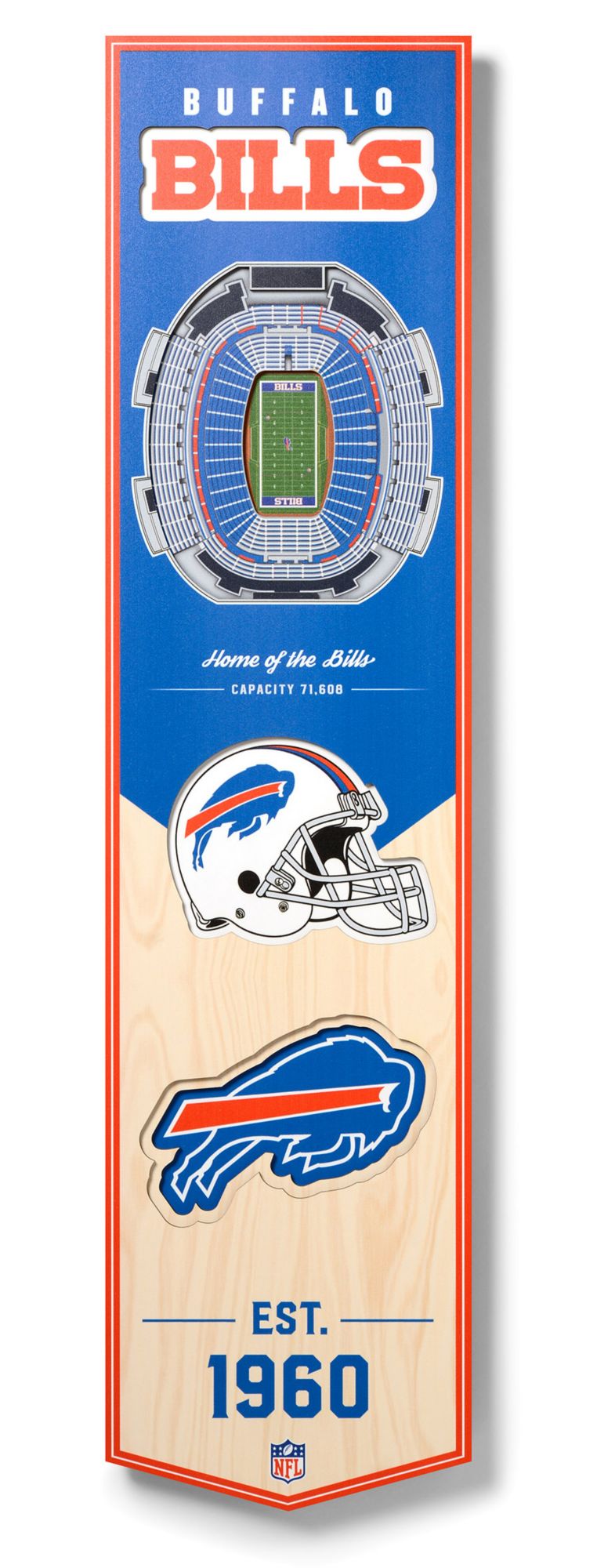 You The Fan Buffalo Bills 8''x32'' 3-D Banner