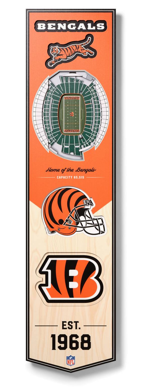 Cincinnati Bengals 8'' x 32'' 3D StadiumView Banner