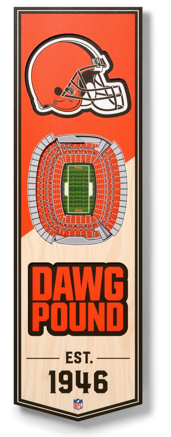 You The Fan Cleveland Browns 6''x19'' 3D Banner Dick's Sporting Goods