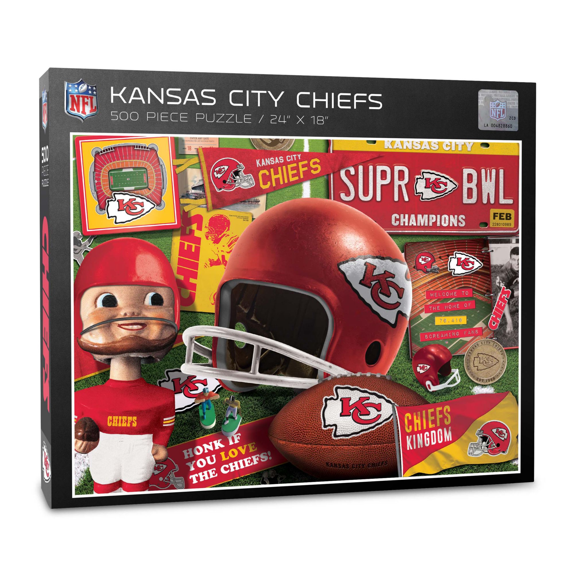 You The Fan Kansas City Chiefs Retro Series 500-Piece Puzzle product image
