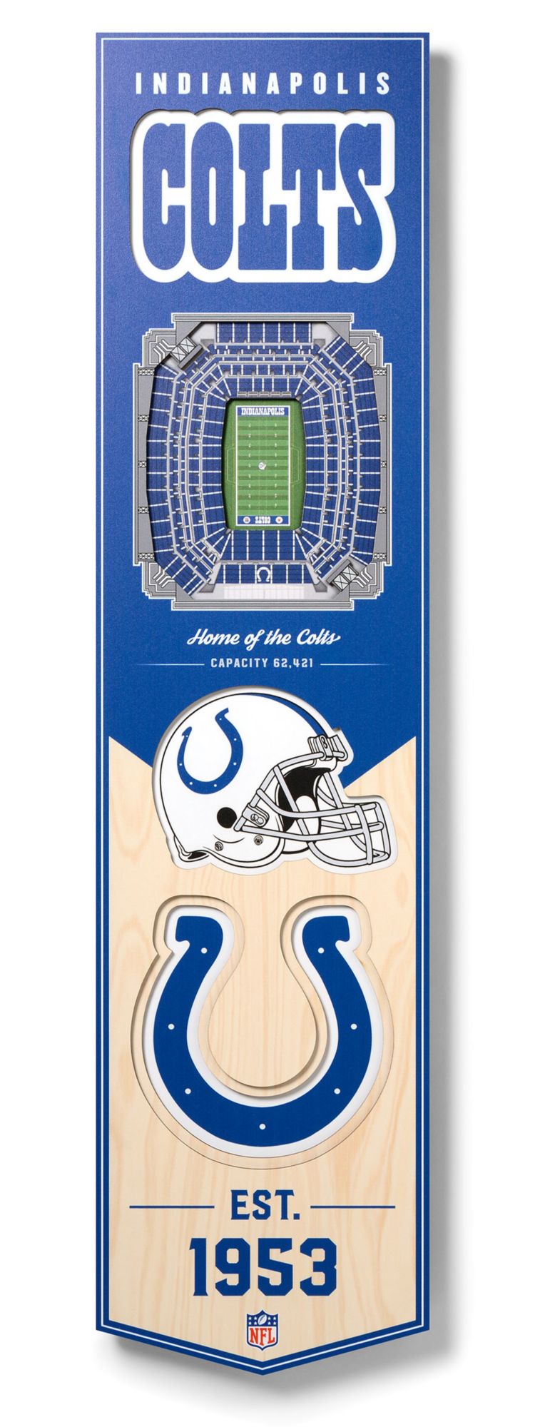 You The Fan Indianapolis Colts 8''x32'' 3-D Banner