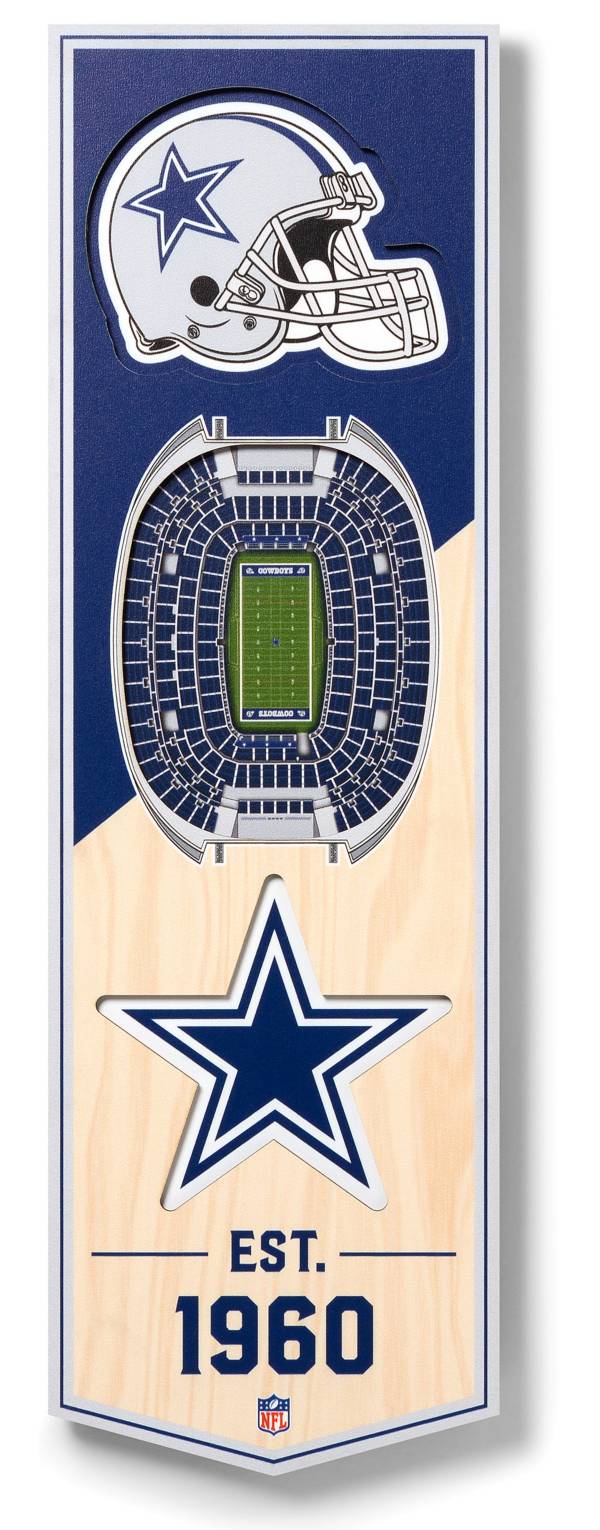 You The Fan Dallas Cowboys 6''x19'' 3D Banner Dick's Sporting Goods