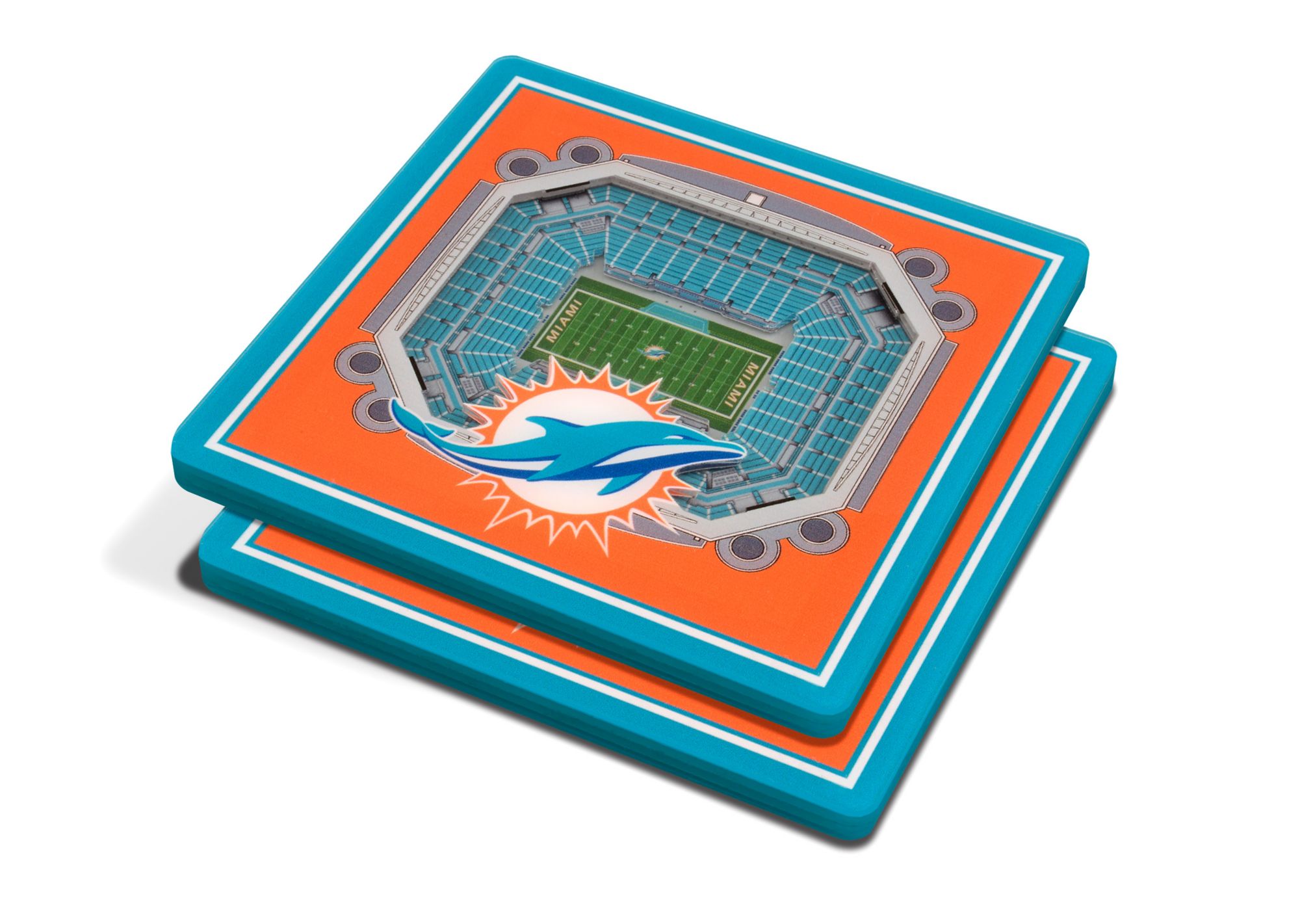 YouTheFan Miami Dolphins Stadium View Coaster Set product image