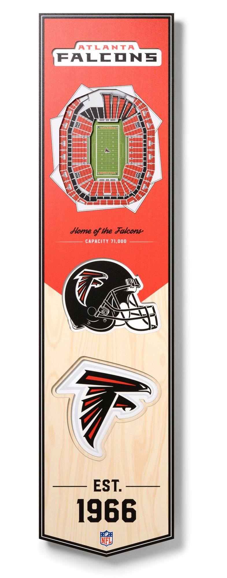 YouTheFan Atlanta Falcons 8''x32'' 3-D Banner product image