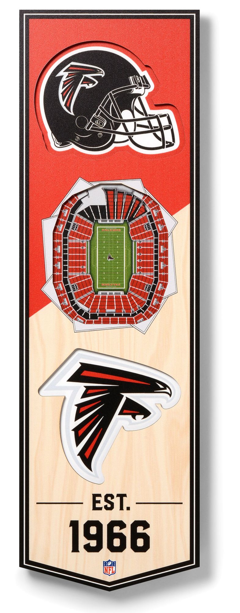 YouTheFan Atlanta Falcons 6''x19'' 3-D Banner product image