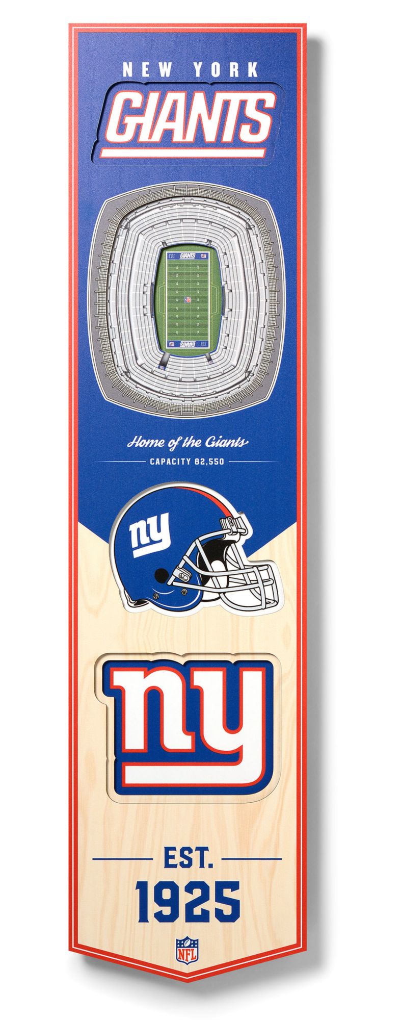 YouTheFan New York Giants 8''x32'' 3-D Banner product image