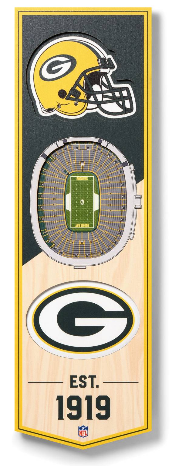 You The Fan Green Bay Packers 6''x19'' 3D Banner Dick's Sporting Goods