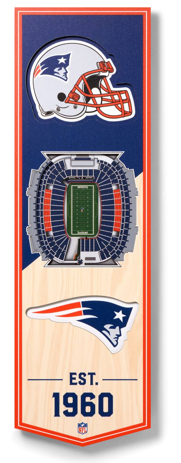 YouTheFan NFL New England Patriots 6 in. x 19 in. 3D Stadium