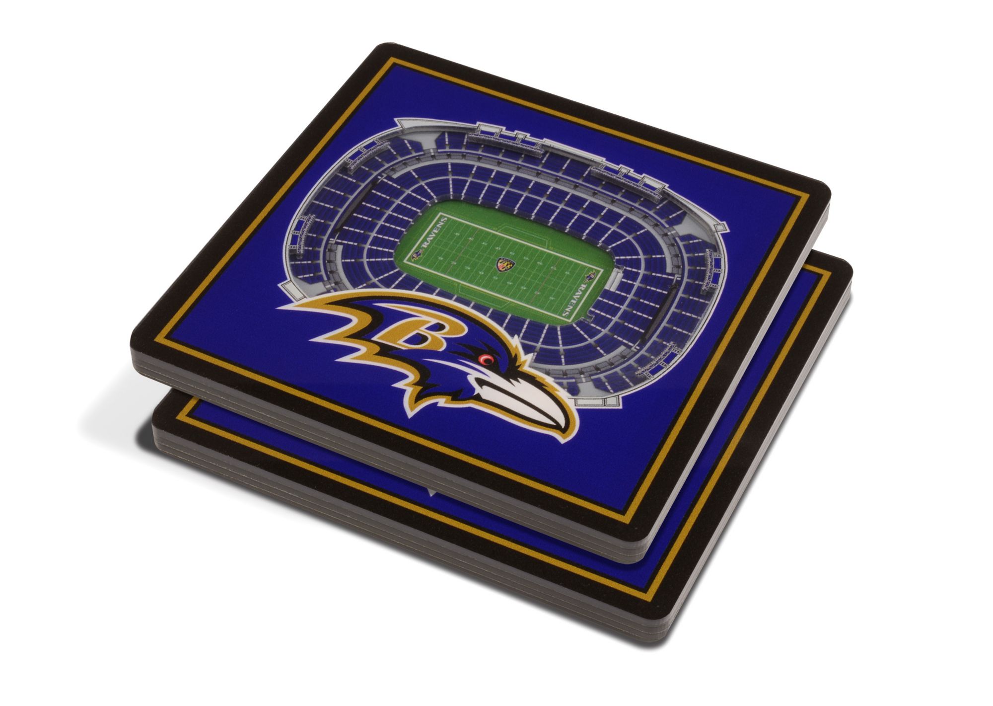 YouTheFan Baltimore Ravens Stadium View Coaster Set product image