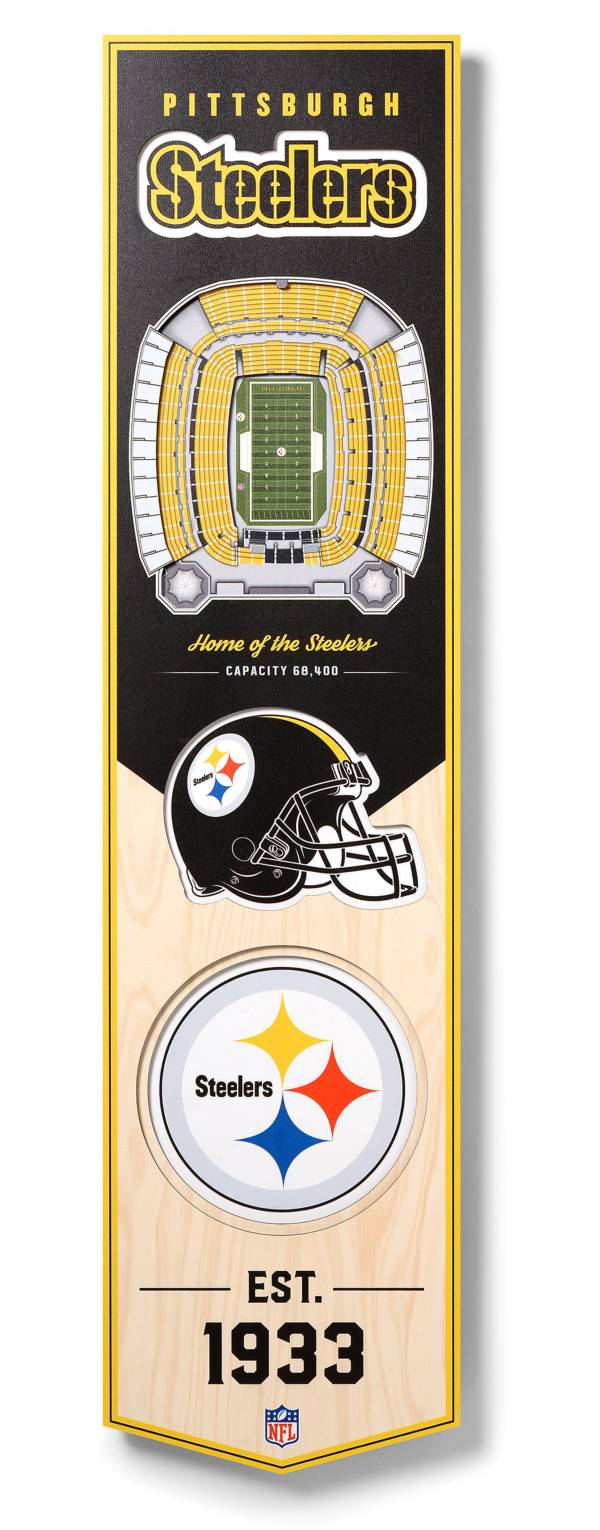 You The Fan Pittsburgh Steelers 8''x32'' 3D Banner Dick's Sporting Goods