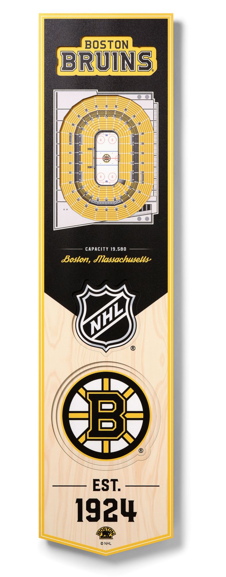 YouTheFan Boston Bruins 8''x32'' 3-D Banner product image