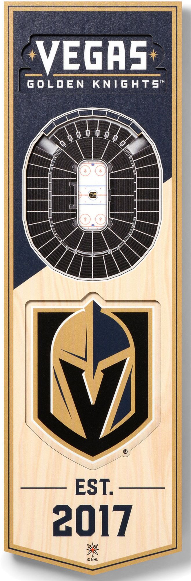 YouTheFan Vegas Golden Knights 6''x19'' 3-D Banner product image