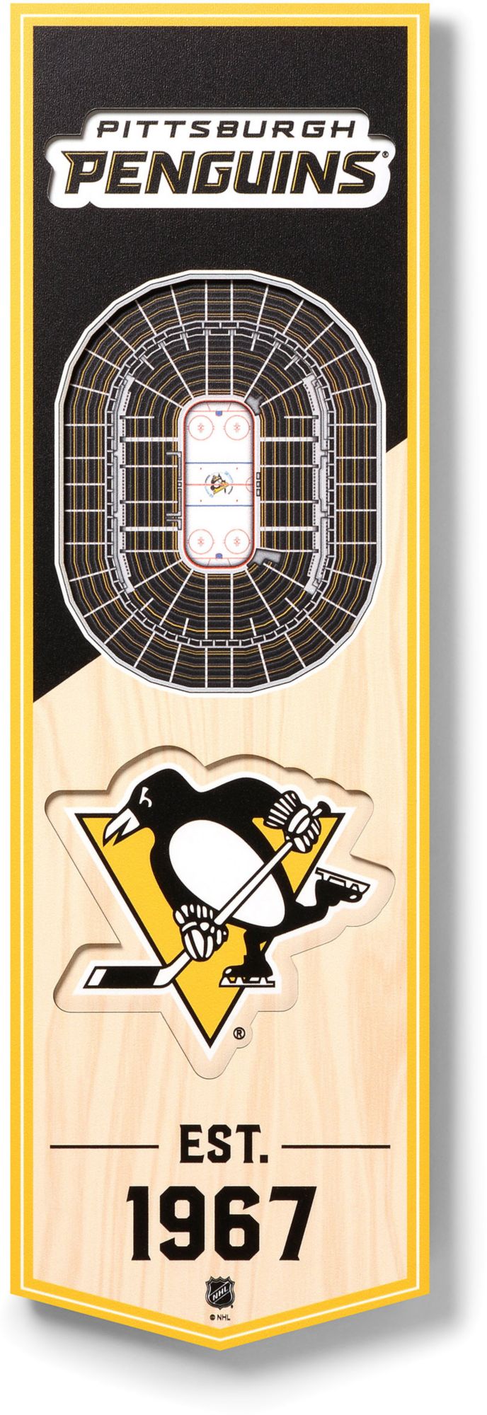 YouTheFan Pittsburgh Penguins 6''x19'' 3-D Banner product image
