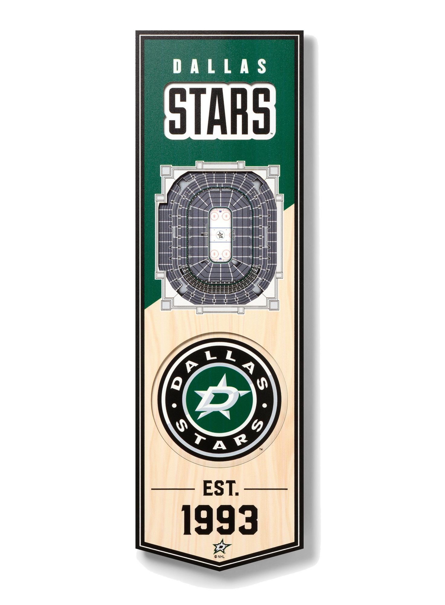 You The Fan Dallas Stars 6''x19'' 3-D Banner