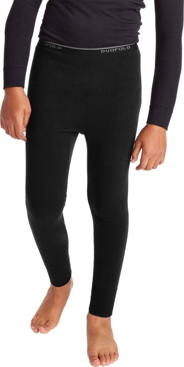 Duofold Boys Light Weight Double Layer Thermal Pant, Black,  X-Small: Base Layer Underwear: Clothing, Shoes & Jewelry