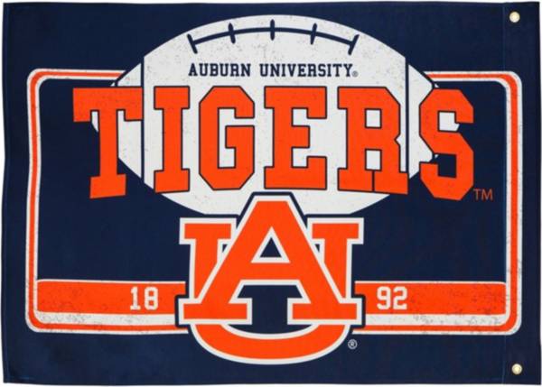 Evergreen Auburn Tigers Linen Estate Flag