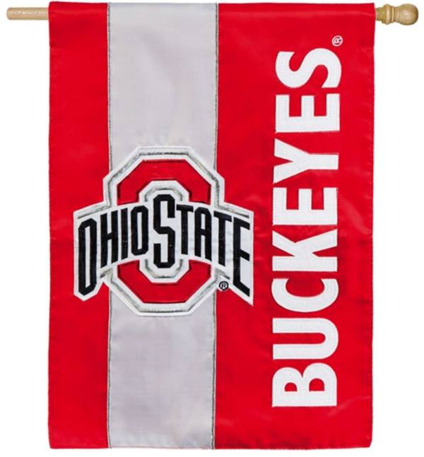 Evergreen Ohio State Buckeyes Embellish House Flag