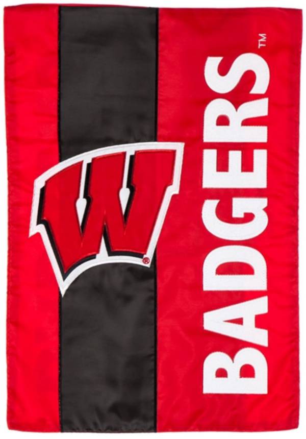 Evergreen Wisconsin Badgers Embellish Garden Flag