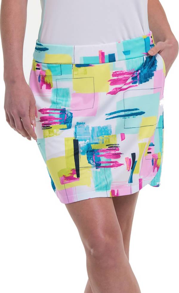 EPNY Women's Graphic Splash Print Pull On Skort