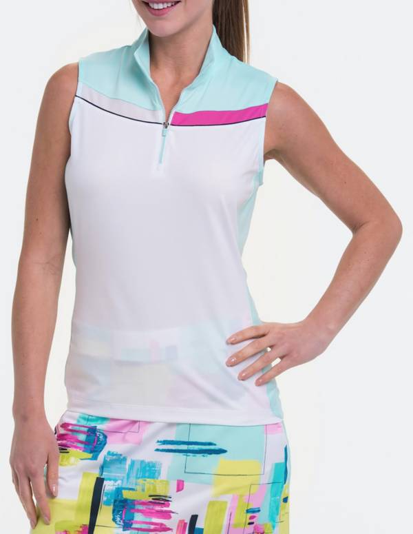 EPNY Women's Mandarin Collar Short Sleeve Golf Polo product image