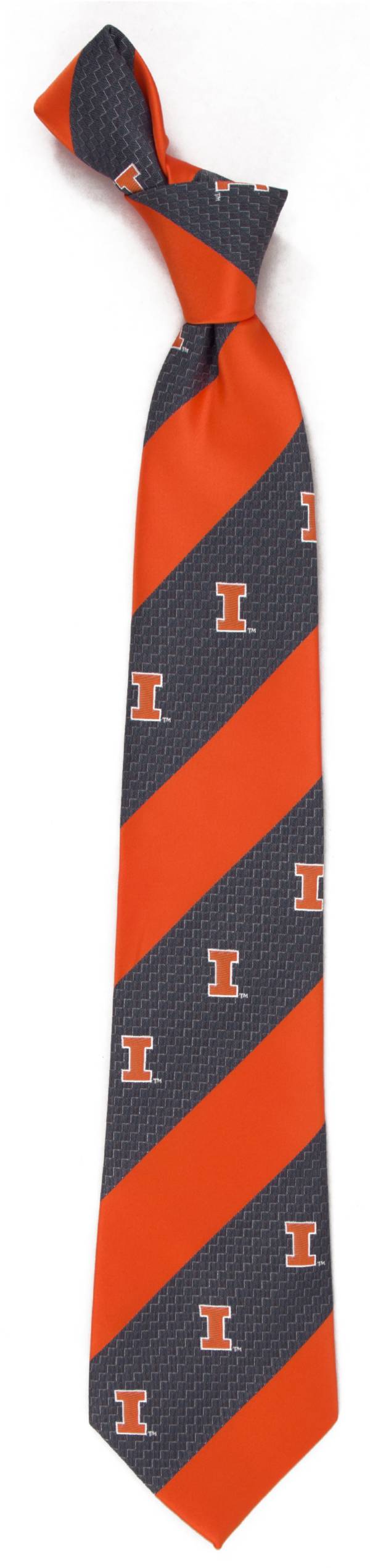 Eagles Wings Illinois Fighting Illini Geo Stripe Necktie