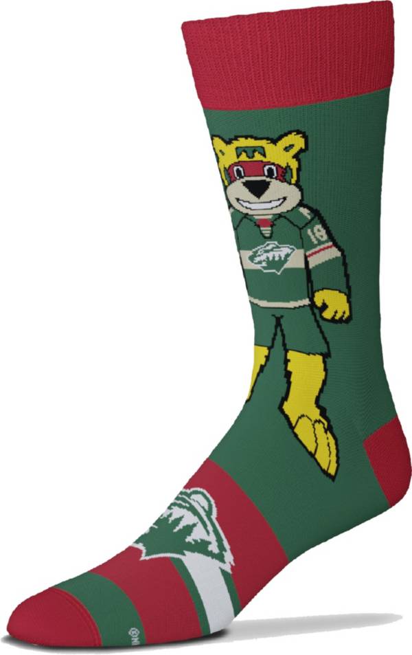 For Bare Feet Minnesota Wild Mascot Madness Crew Socks ...