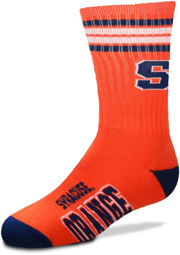 For Bare Feet Youth Syracuse Orange 4-Stripe Deuce Crew Socks | Dick's ...