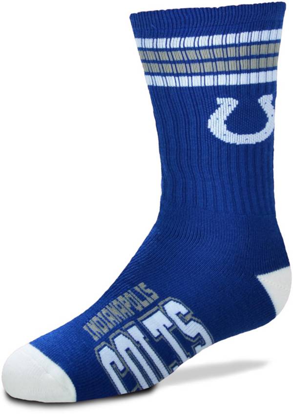 For Bare Feet Youth Indianapolis Colts 4-Stripe Deuce Crew Socks product image