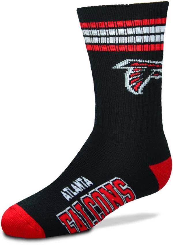 For Bare Feet Youth Atlanta Falcons 4-Stripe Deuce Crew Socks product image