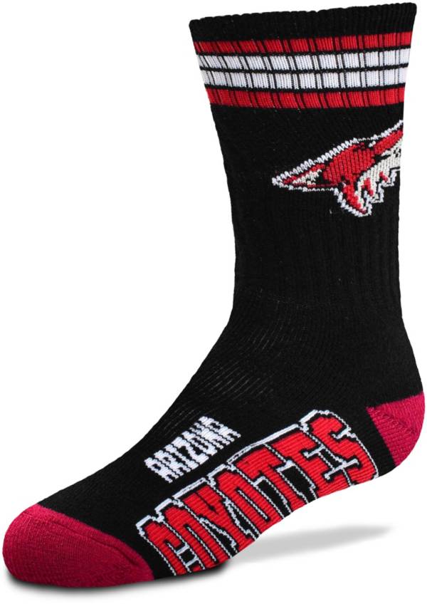 For Bare Feet Youth Arizona Coyotes 4-Stripe Deuce Crew Socks product image