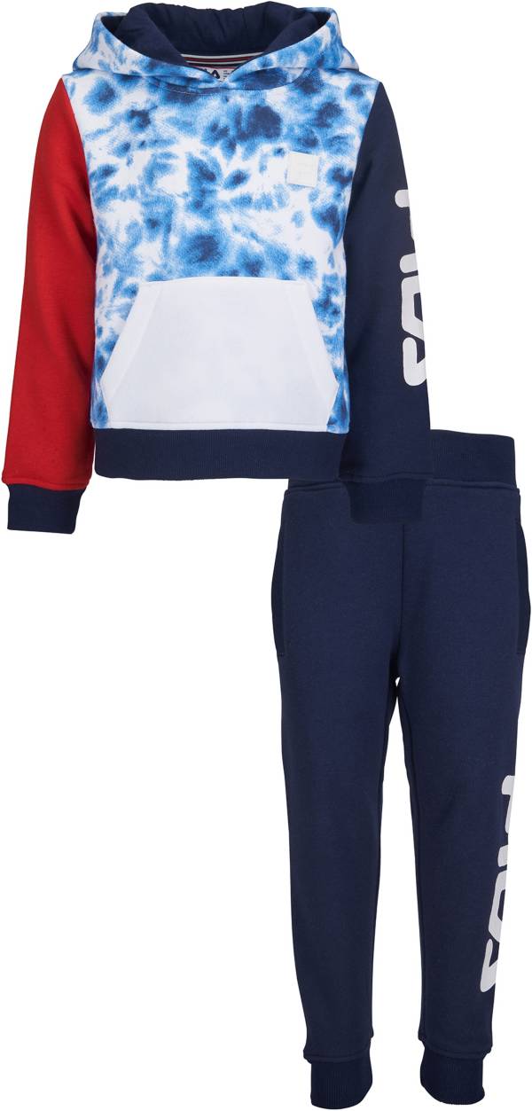 FILA Little Boys' Gian Tie Dye Pullover Hoodie and Jogger Pants Set | Dick's Sporting Goods