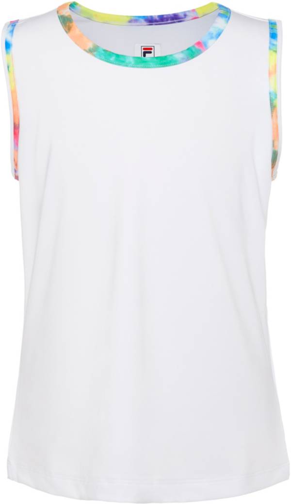 FILA Girls' Full Back Tie Dye Tennis Tank