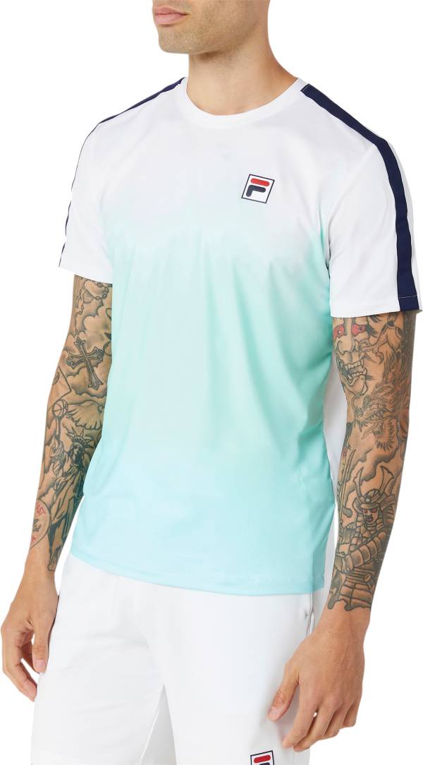 FILA Men's Legend Ombre Print Crew Tennis T-Shirt
