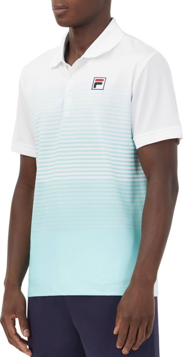 FILA Men's Legend Ombre Stripe Tennis Polo