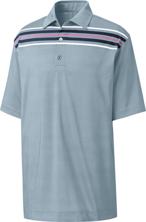 FootJoy Men's Lisle Chest Stripe Golf Polo