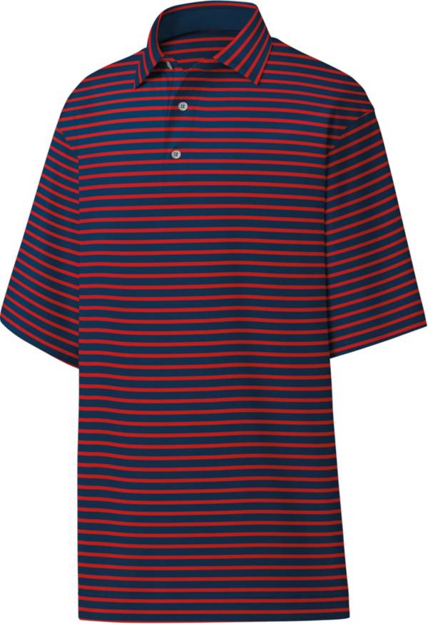 FootJoy Men's Lisle 2-Color Stripe Golf Polo