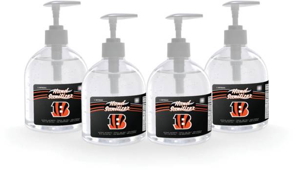 Fanmats Cincinnati Bengals 16 oz. Pump Top Hand Sanitizer – 4 Pack