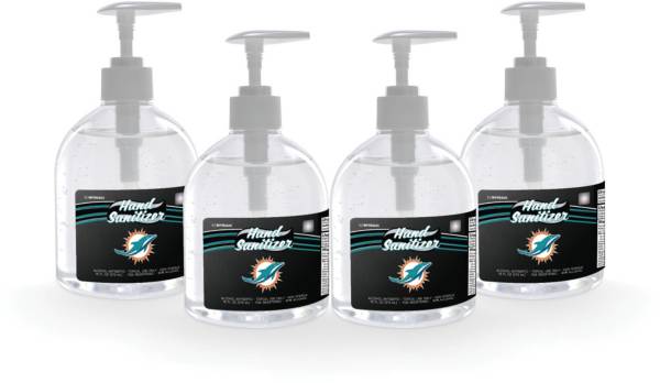 Fanmats Miami Dolphins 16 oz. Pump Top Hand Sanitizer – 4 Pack