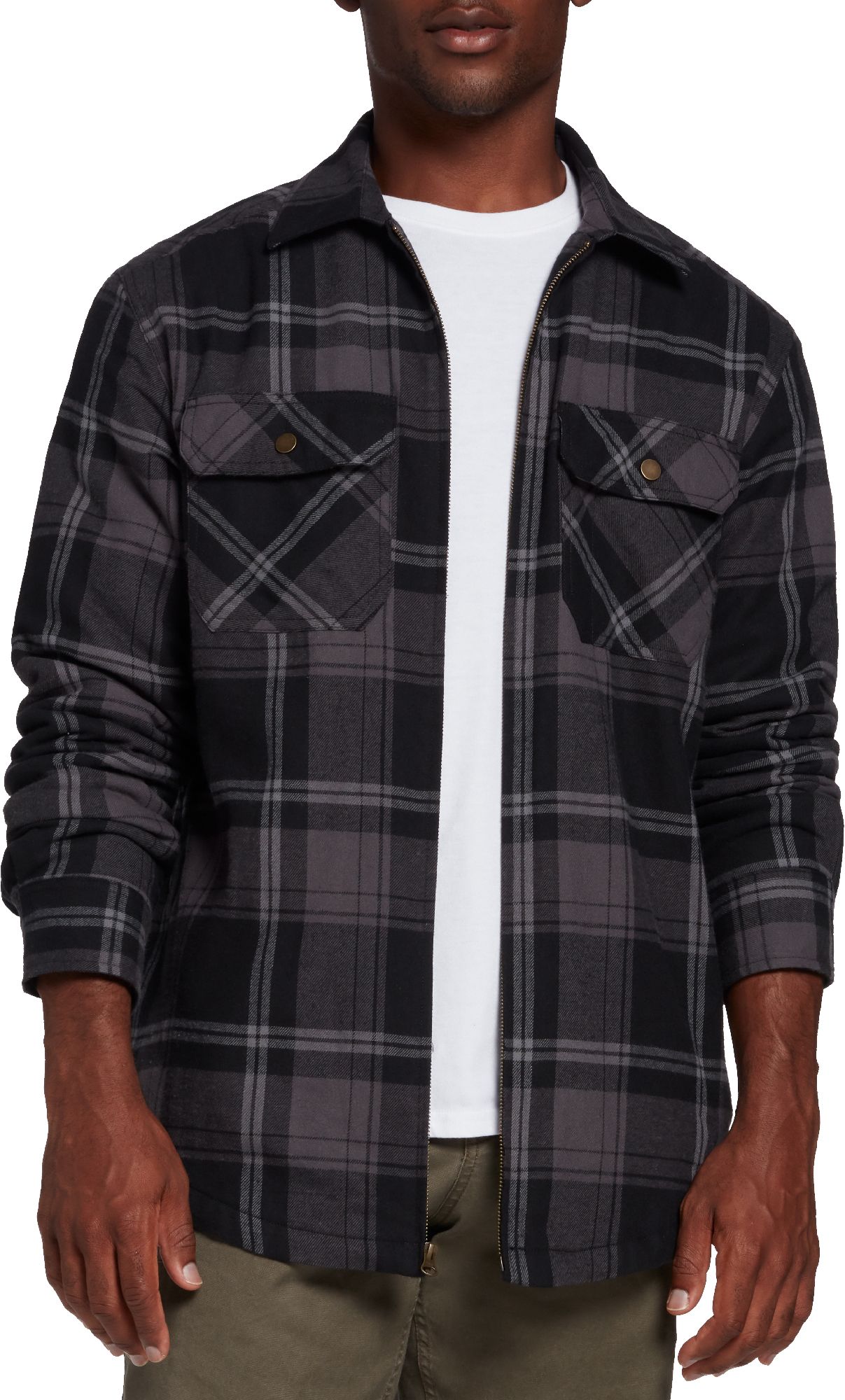 fleece lined flannel shirt mens