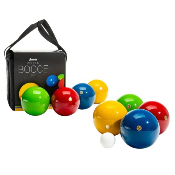 Franklin Sports Wooden 100mm Bocce Ball Set product image