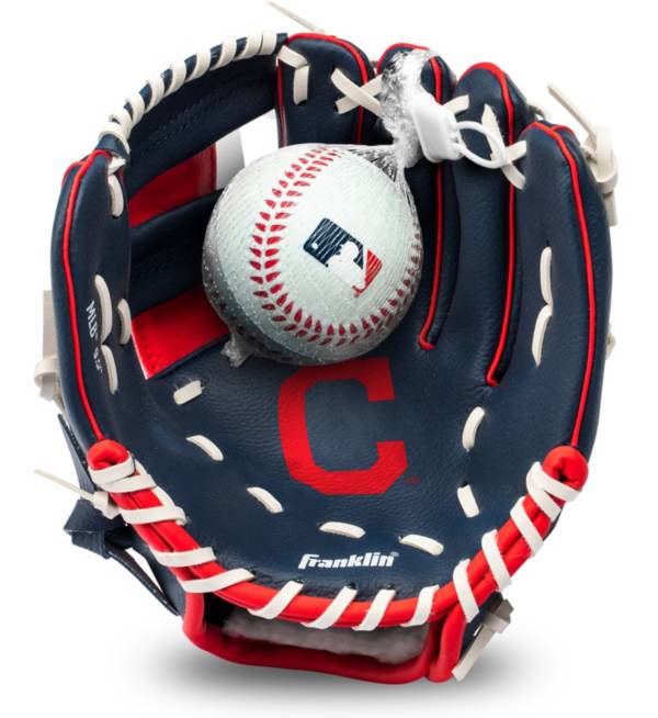 Franklin Youth Cleveland Indians Teeball Glove and Ball Set