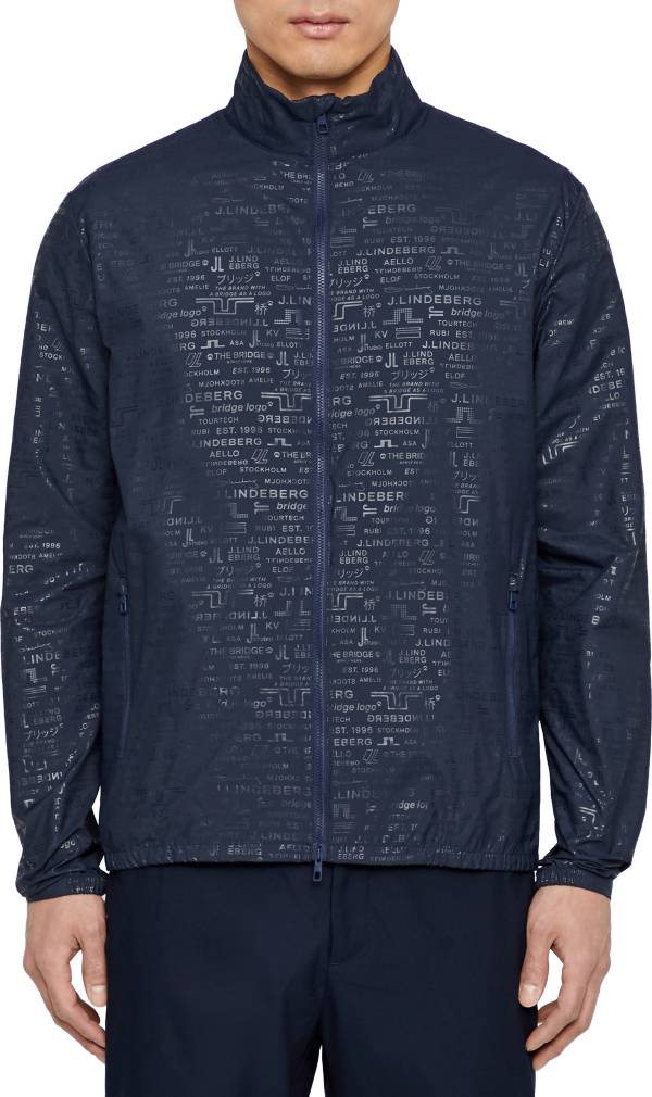 J.Lindeberg Men's Felix Deboss Wind Tech Golf Jacket