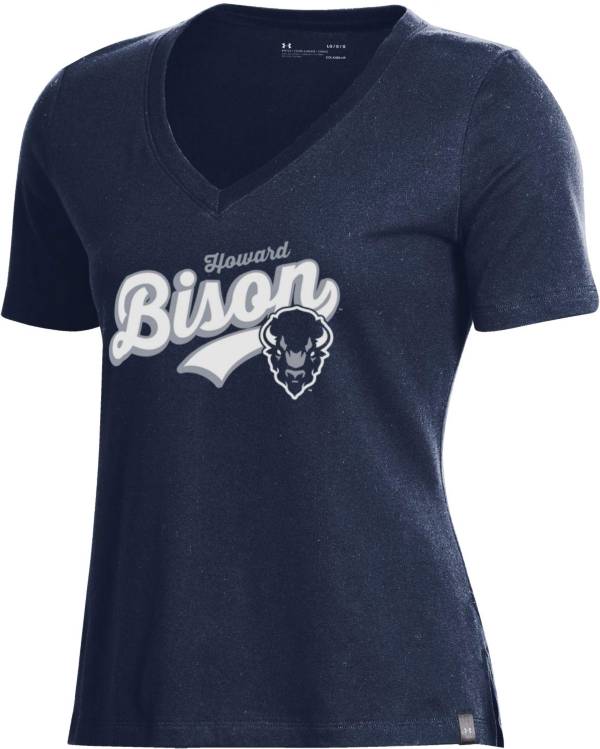 Under Armour Women's Howard Bison Blue Performance V-Neck T-Shirt