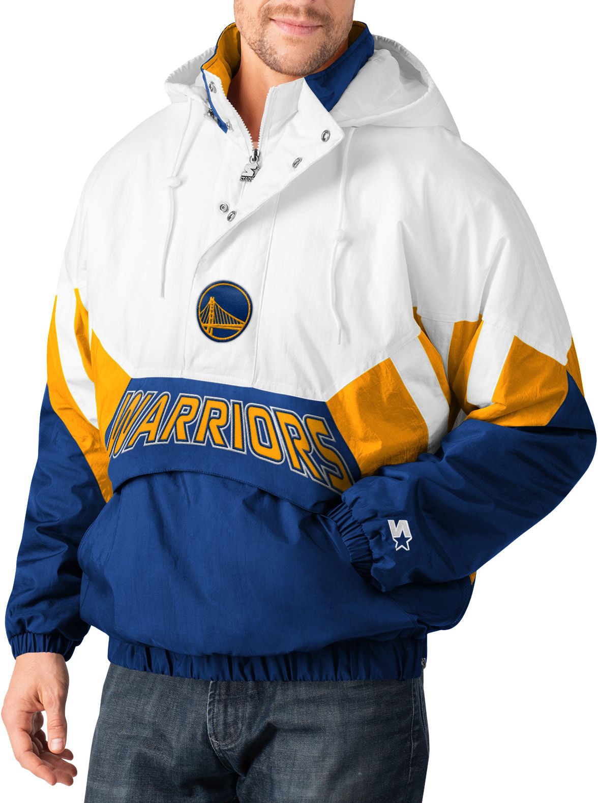 golden state warriors jean jacket