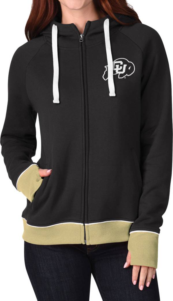 G-III For Her Women's Colorado Buffaloes Onside Full-Zip Black Hoodie