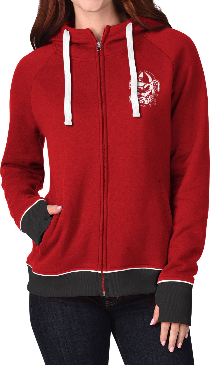 georgia bulldogs full zip hoodie