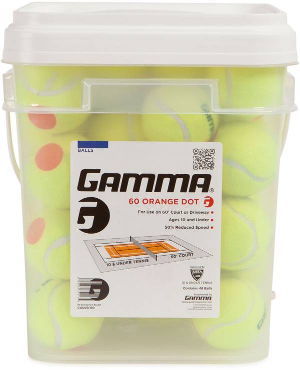 GAMMA 60' Orange Dot Balls - 48 Ball Bucket