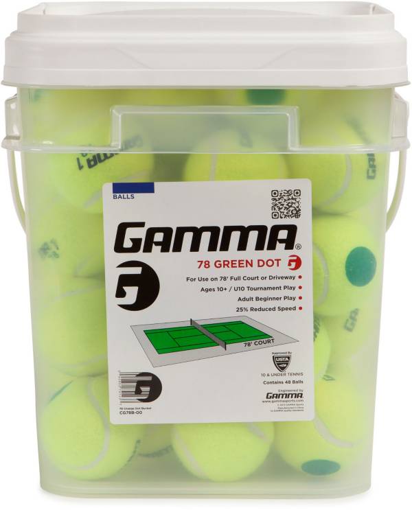 GAMMA 78' Green Dot Balls – 48 Ball Bucket